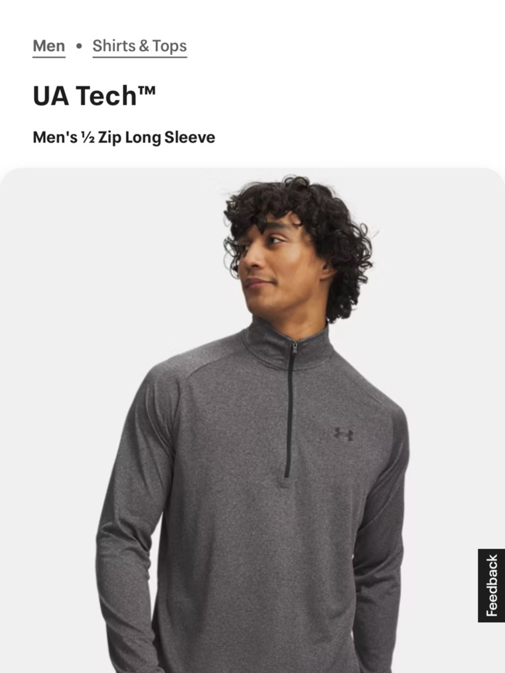 NWT & in packaging! Under Armour UA Tech Men's 1/2 Zip Long Sleeve - Gray Sz 2XL
